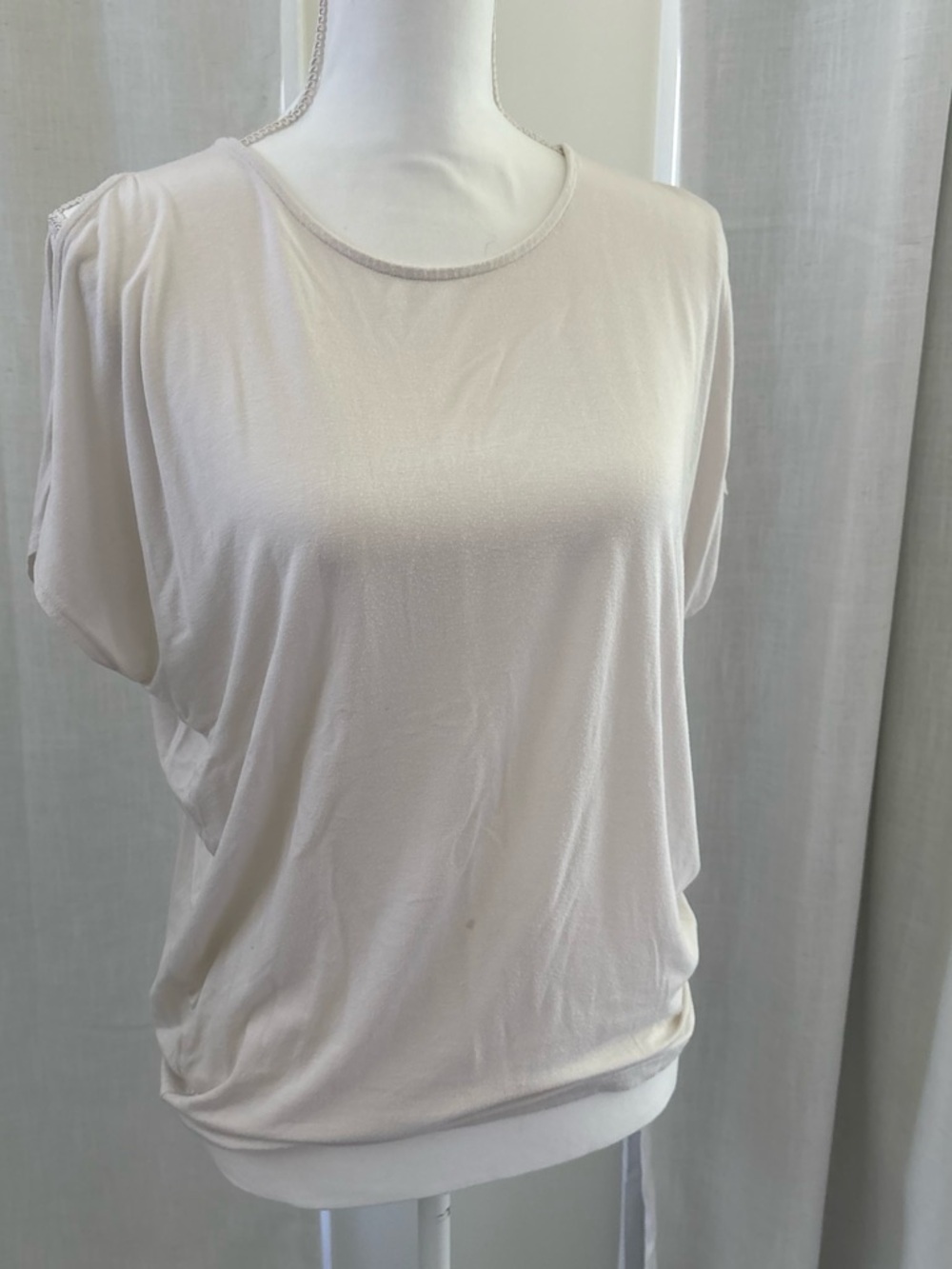 Ralph Lauren Cream Short Sleeve Dolman Tee